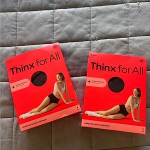 Thinx for All Boxer Briefs - Red and Black